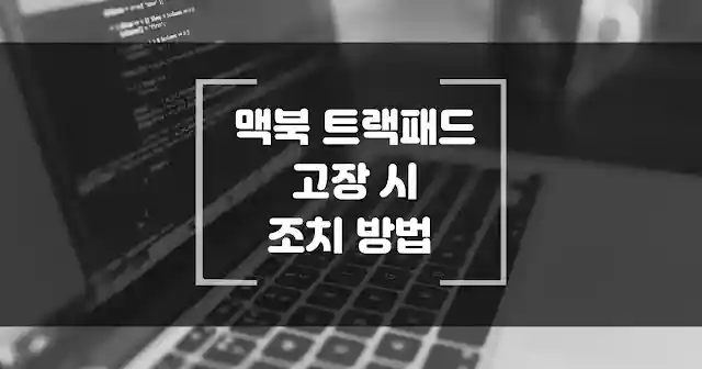 맥북 트랙패드 고장 시 조치 방법 수리 보내기 전에 먼저 해보세요. 썸네일