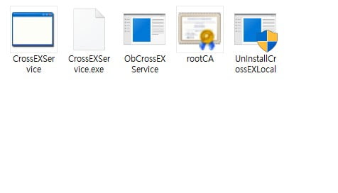 UnInstallCrossEXLocal 실행해 삭제