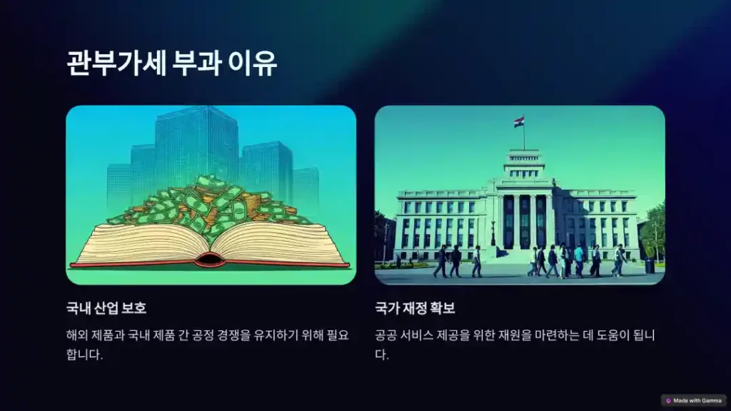 관부가세가 부과되는 이유