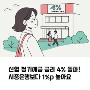 신협 정기예금 금리 4% 돌파! 시중은행보다 나은 선택일까 섬네일