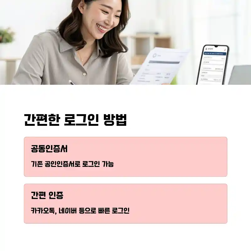 간편한 로그인 방법