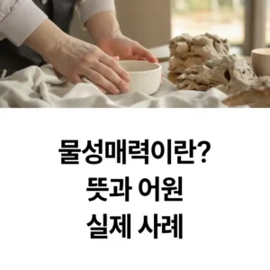 물성매력이란 뜻과 어원 실제 사례 섬네일