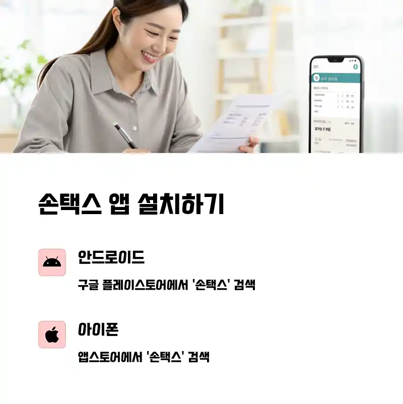 손택스 앱 설치하기