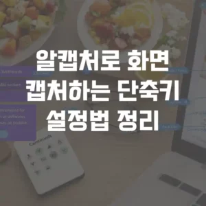 알캡처로 화면캡처하는 단축키설정법 정리