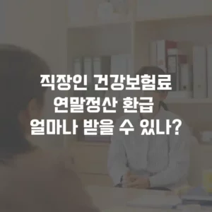 직장인 건강보험료연말정산 환급 얼마나 받을 수 있나