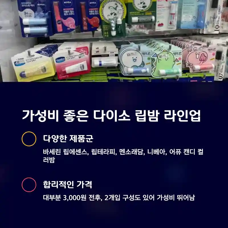 가성비 립케어의 새로운 기준, 다이소 립밤