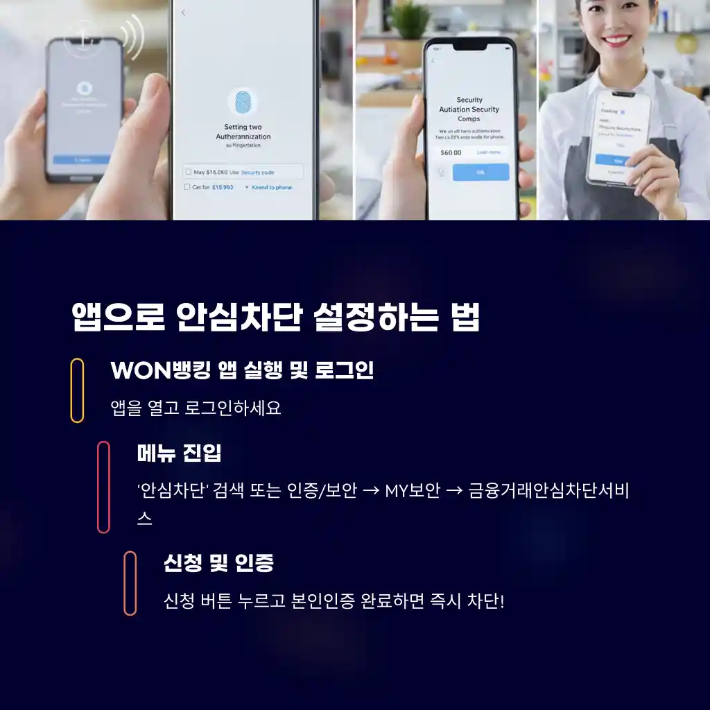 앱으로 안심차단 설정하는 법