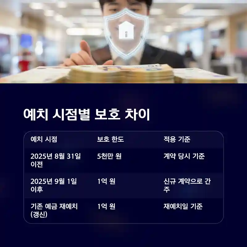 예치 시점별 보호 차이