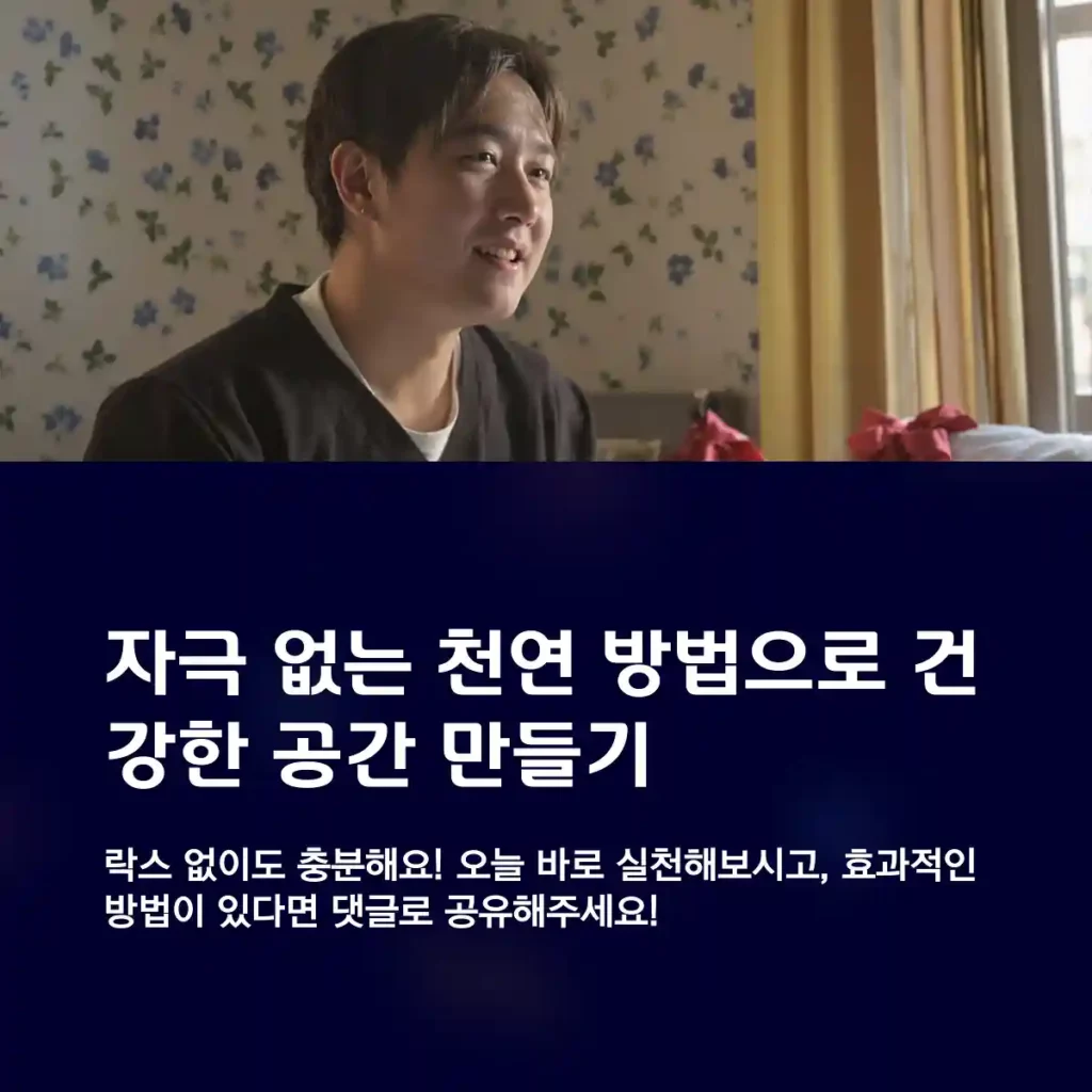 자극 없는 천연 방법으로 건강한 공간 만들기