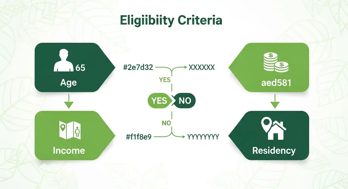 나이, 소득, 거주지 등 여성건강지원금의 다양한 자격 요건을 도식화한 인포그래픽입니다.