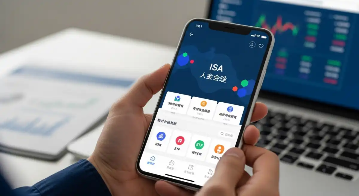 ISA 계좌를 통해 금융 자산을 관리하며 건강보험료 절세 전략을 세우는 모습